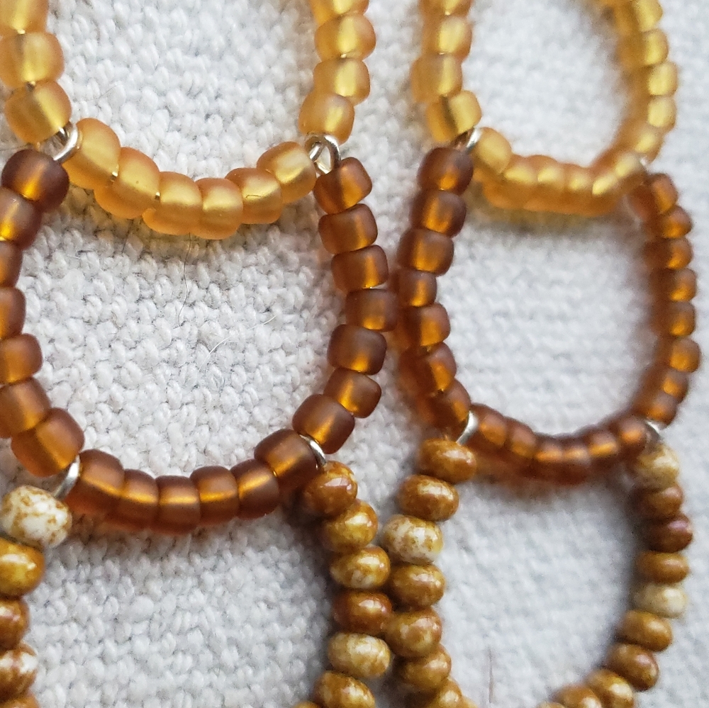 Neutral Hoop Earrings, Fun Earrings, Statement Earrings, Bold Jewelry - Picture 4 of 4